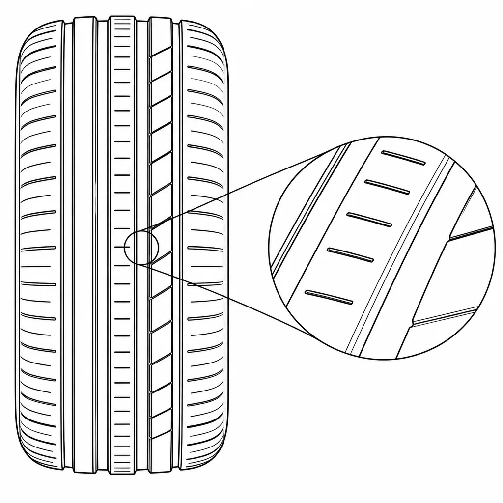 Schéma illustratif : Incisions transversales courtes de densité moyenne