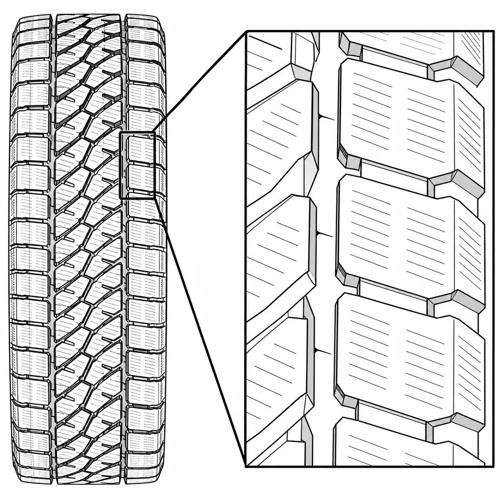 Schéma illustratif : Découpes fines majoritairement diagonales dans les pavés