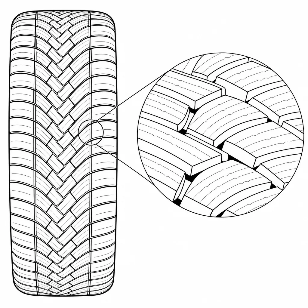 Schéma illustratif : Décalage des limites de pavés entre les rangées obliques
