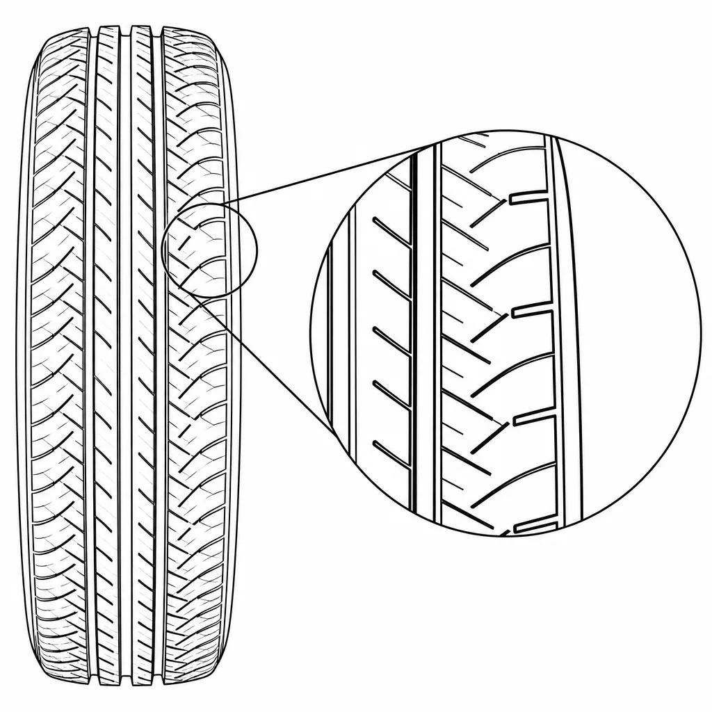 Schéma illustratif : Épaules quasi continues découpées par des encoches obliques