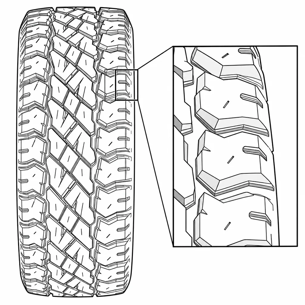 Schéma illustratif : Crampons périphériques séparés par des creux profonds