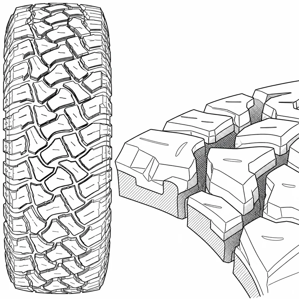 Schéma illustratif : Rapport vide/gomme élevé entre les rangées de pavés