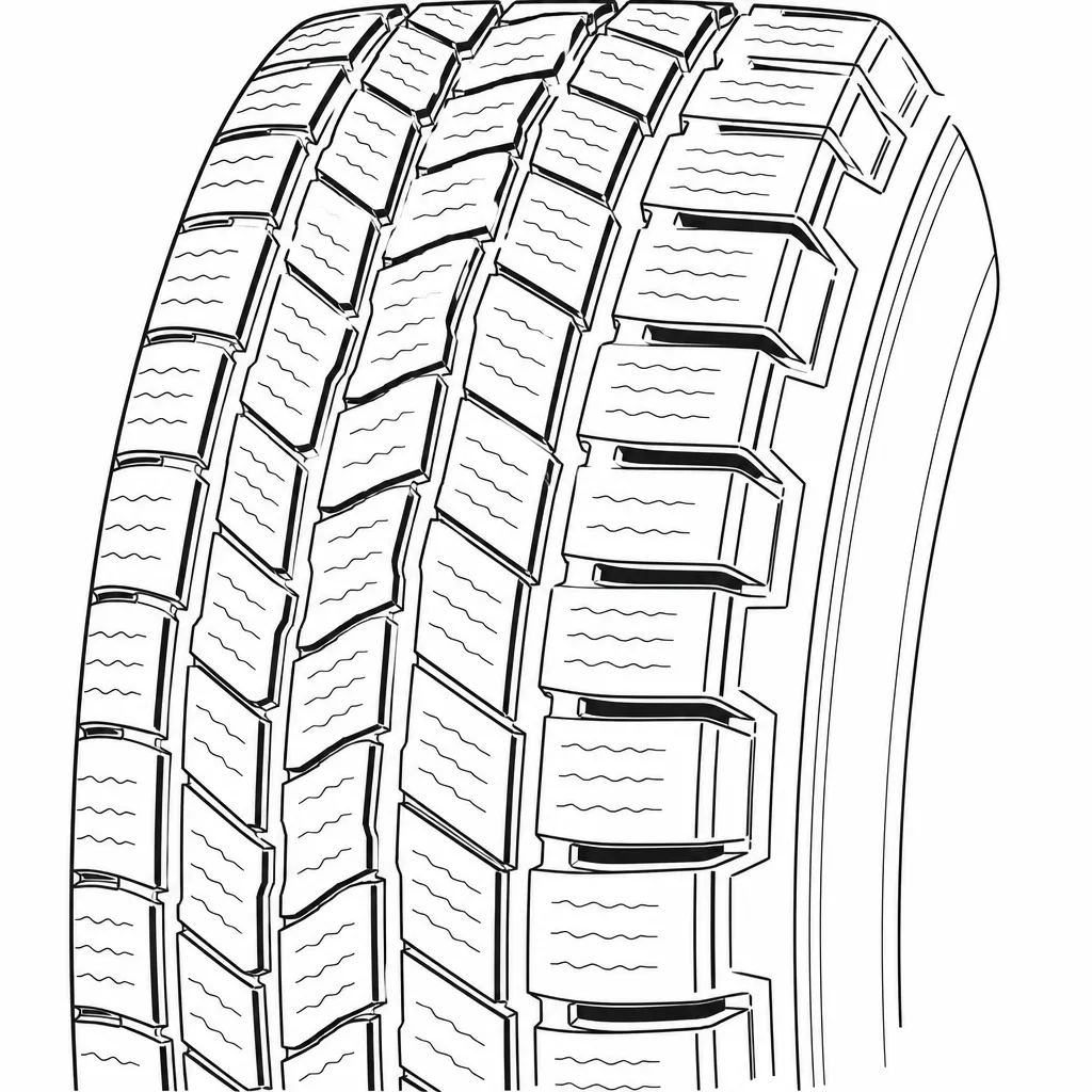 Schéma illustratif : Pavés d’épaule plus larges, séparés par des encoches latérales profondes
