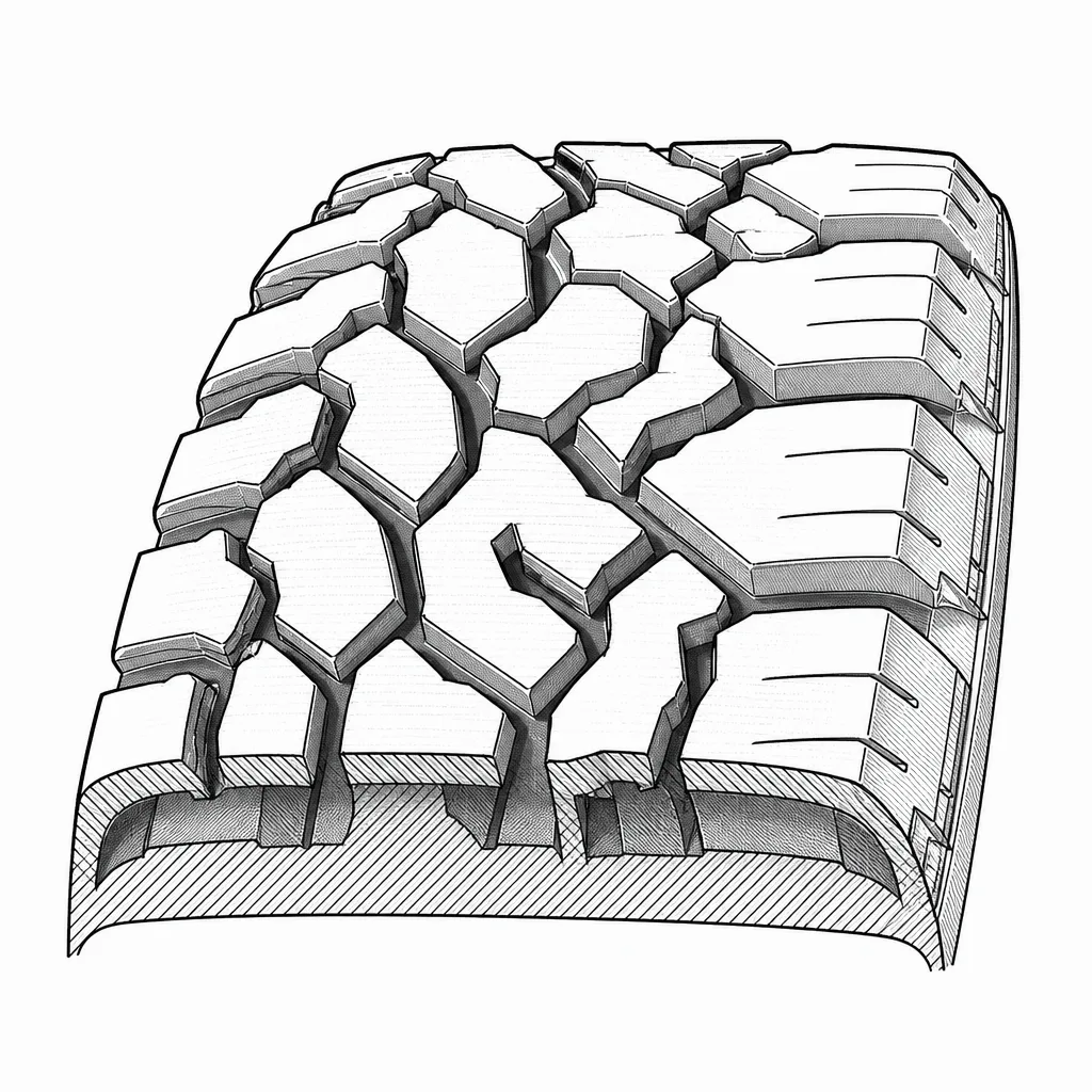 Schéma illustratif : Taux de vide élevé entre les pavés polygonaux