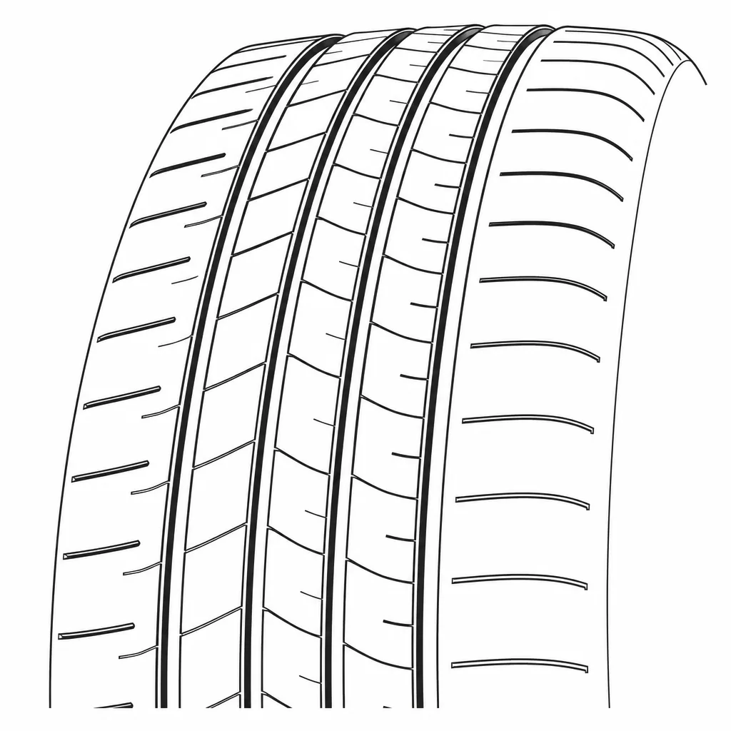 Schéma illustratif : Bandes médianes relativement étroites bordées par des canaux