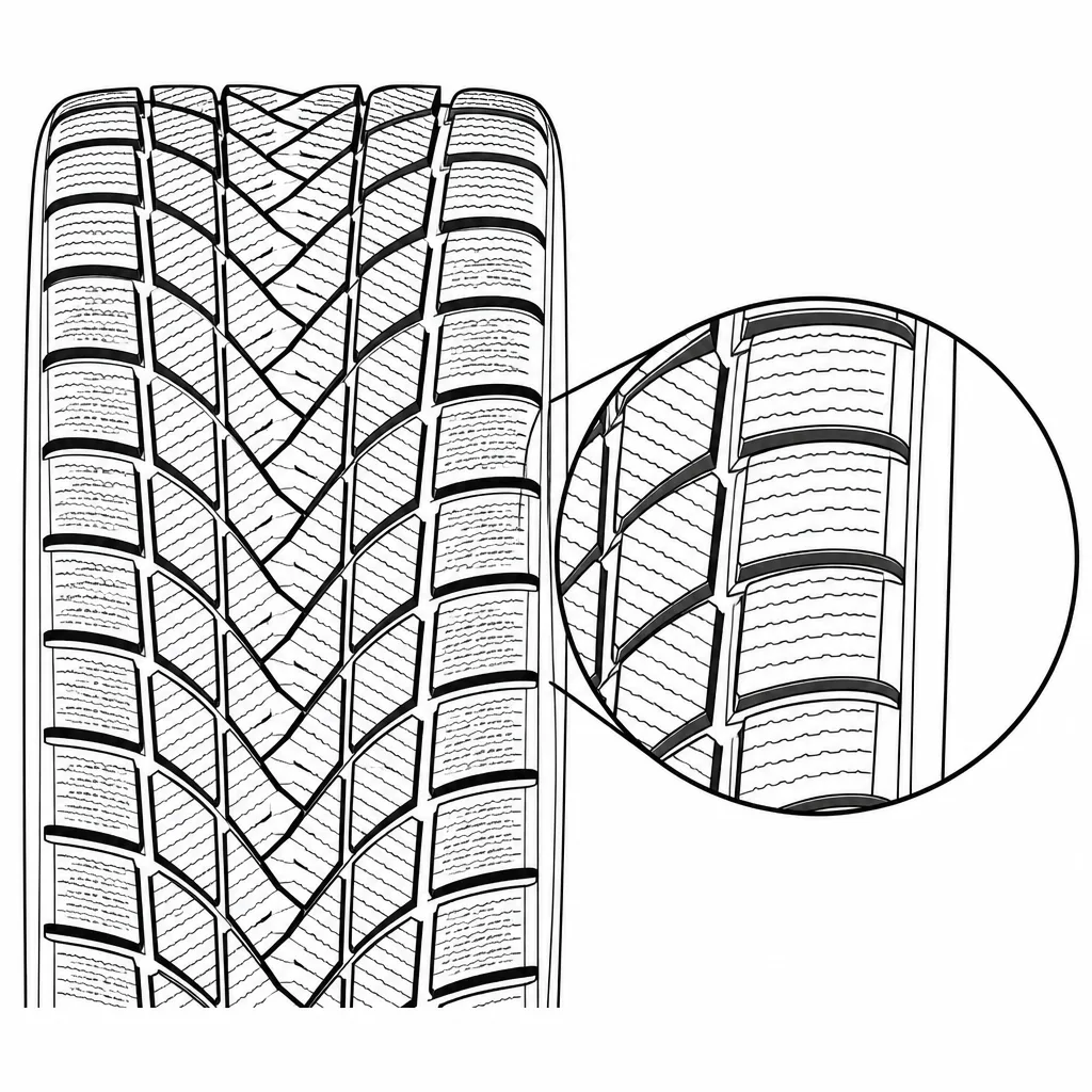 Schéma illustratif : Pavés d’épaule de dimensions régulières séparés par des encoches latérales