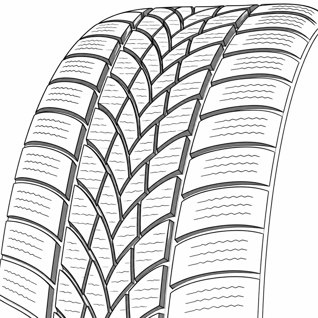 Schéma illustratif : Trois rainures longitudinales sinueuses croisées par des sillons obliques