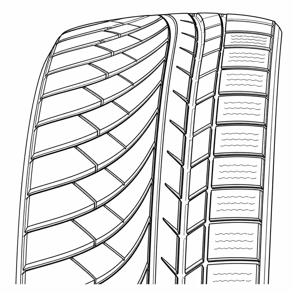 Schéma illustratif : Grands pavés obliques et incurvés