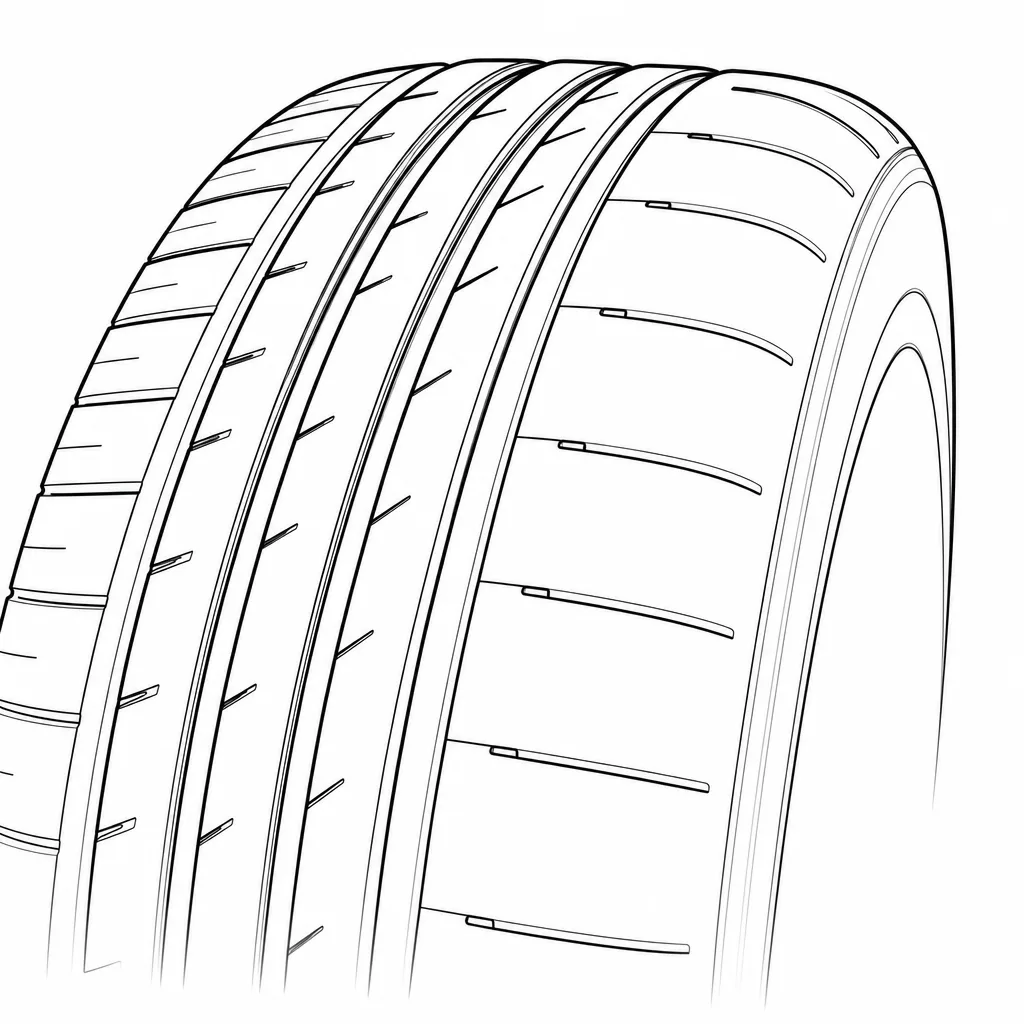 Schéma illustratif : Épaules larges, quasi continues, avec encoches transversales peu profondes