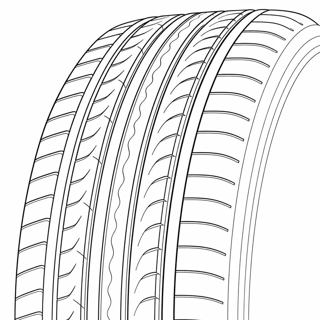 Schéma illustratif : Épaules semi-continues à fines encoches transversales