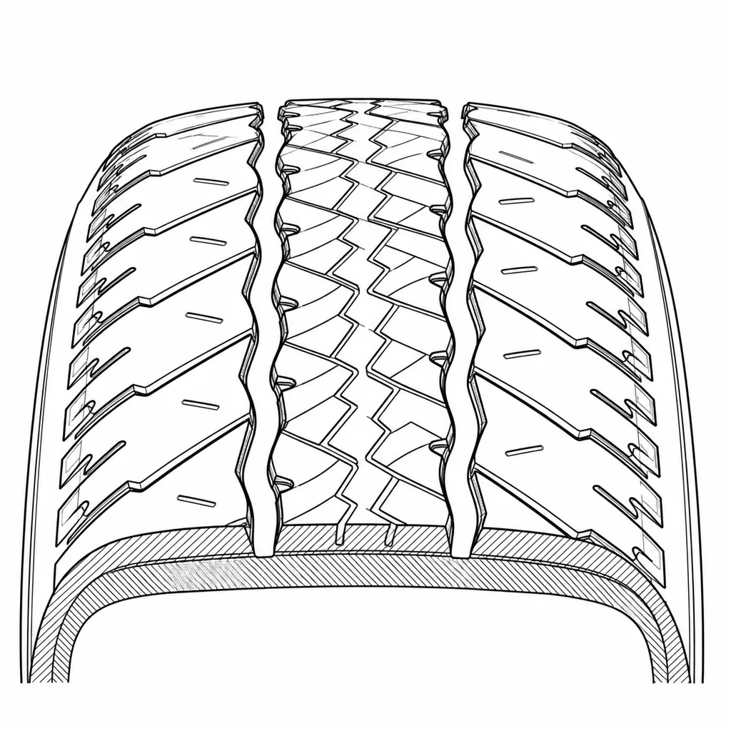 Schéma illustratif : Contraste de volume de gomme entre les terres intérieures morcelées et les éléments périphériques plus volumineux