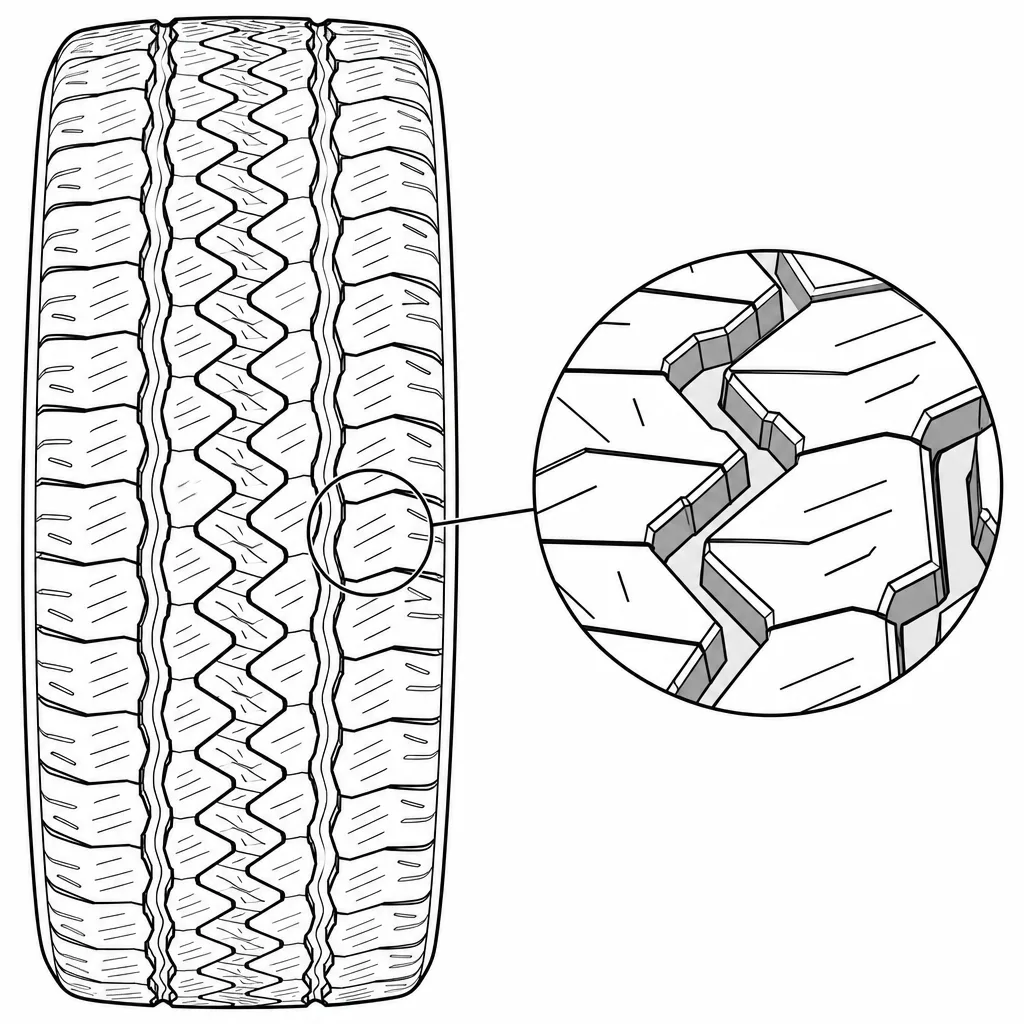 Schéma illustratif : Contours polygonaux inclinés et limites de pavés non orthogonales