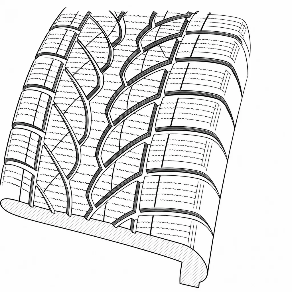 Schéma illustratif : Blocs d’épaule larges séparés par des entailles rapprochées