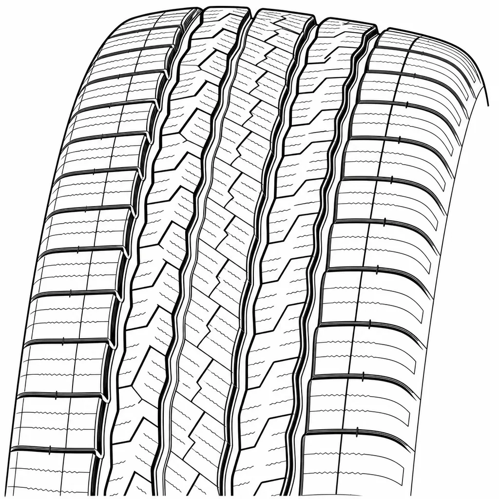 Schéma illustratif : Contours ondulés des rainures longitudinales