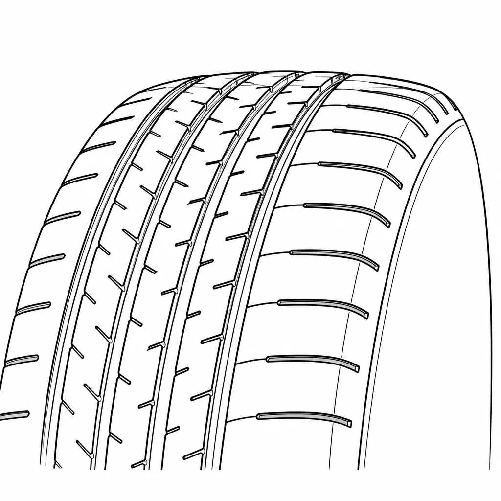Schéma illustratif : Pavés d’épaule rapprochés, plus larges, avec encoches transversales régulières