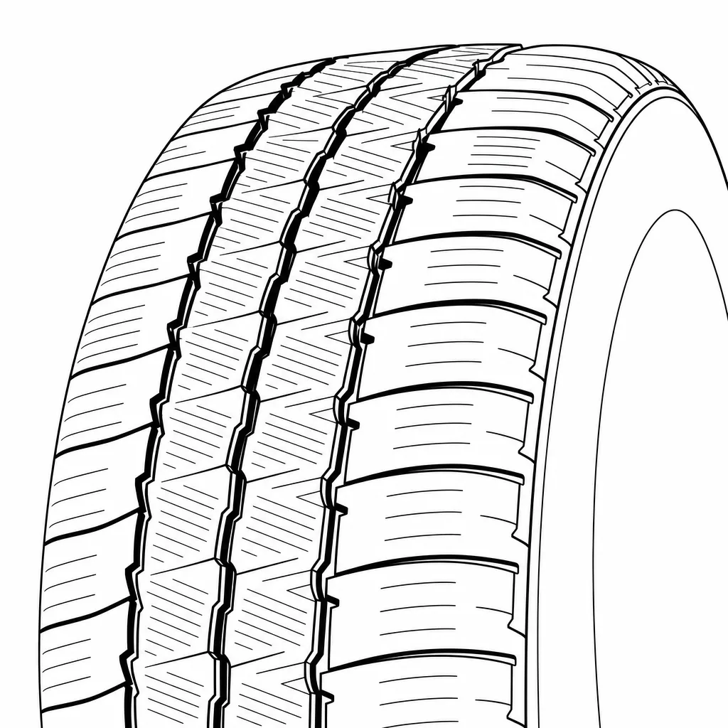Schéma illustratif : Épaules à pavés circonférentiels allongés recoupés latéralement