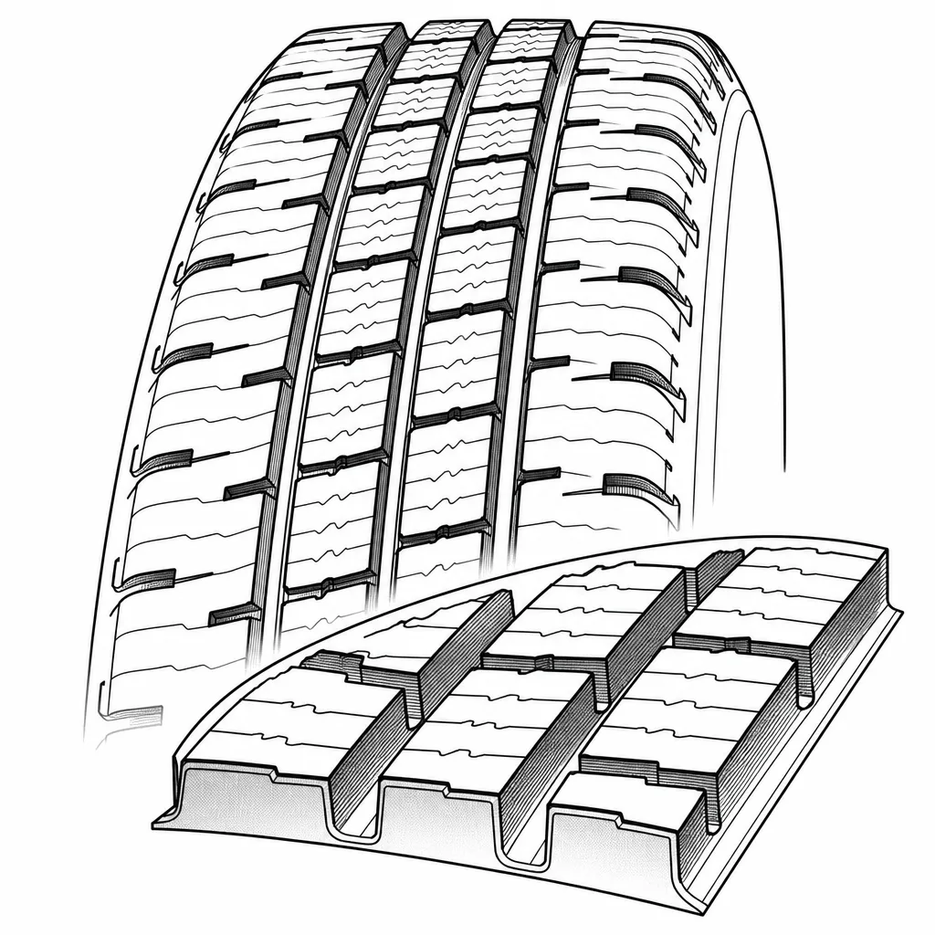 Schéma illustratif : Organisation des éléments en rangées rectilignes peu entrecroisées