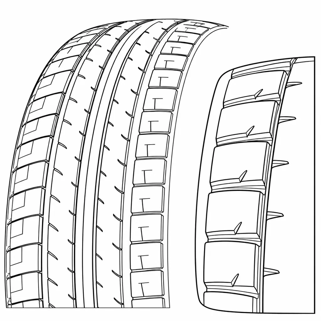 Schéma illustratif : Blocs d’épaule larges et semi-continus, séparés par des encoches régulières