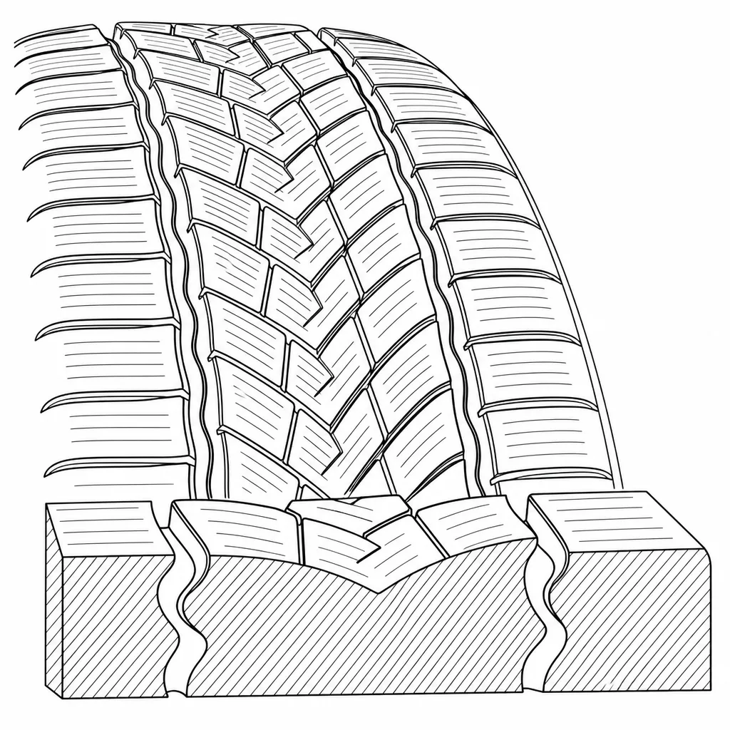 Schéma illustratif : Rives sinueuses des couloirs longitudinaux