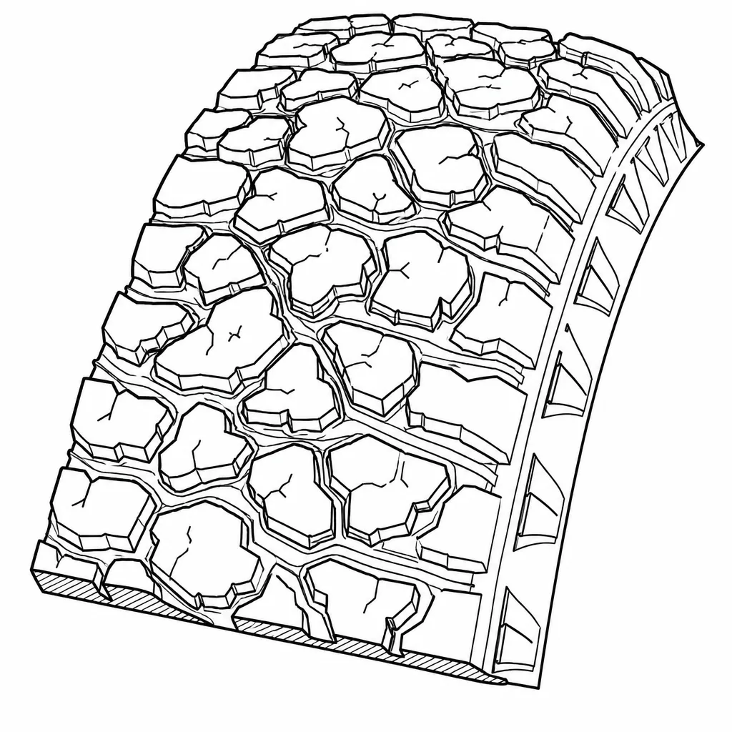 Schéma illustratif : Répartition de la surface porteuse entre grands pavés polygonaux