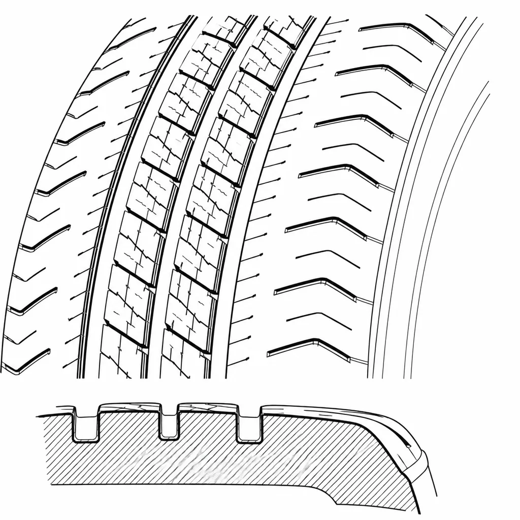 Schéma illustratif : Épaules riches en gomme mais entaillées à intervalles réguliers