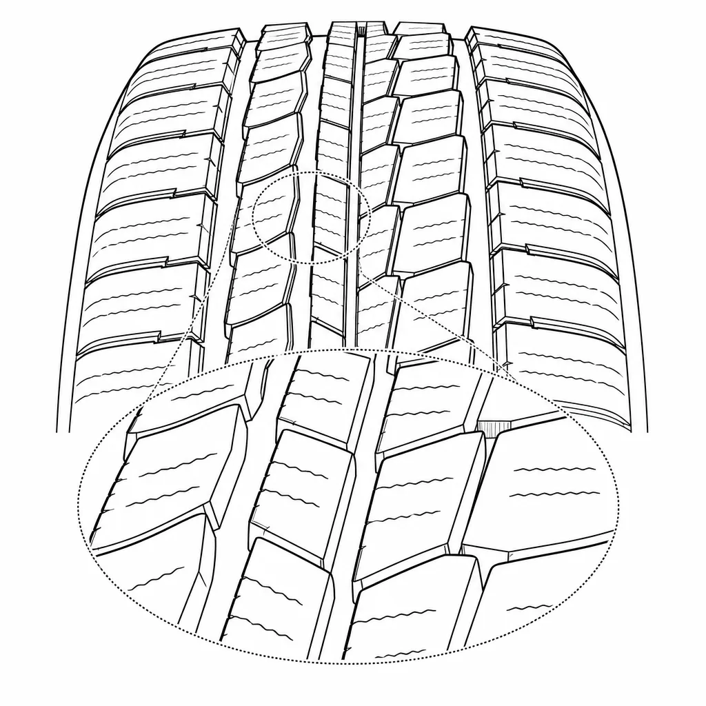 Schéma illustratif : Contours obliques des pavés intermédiaires
