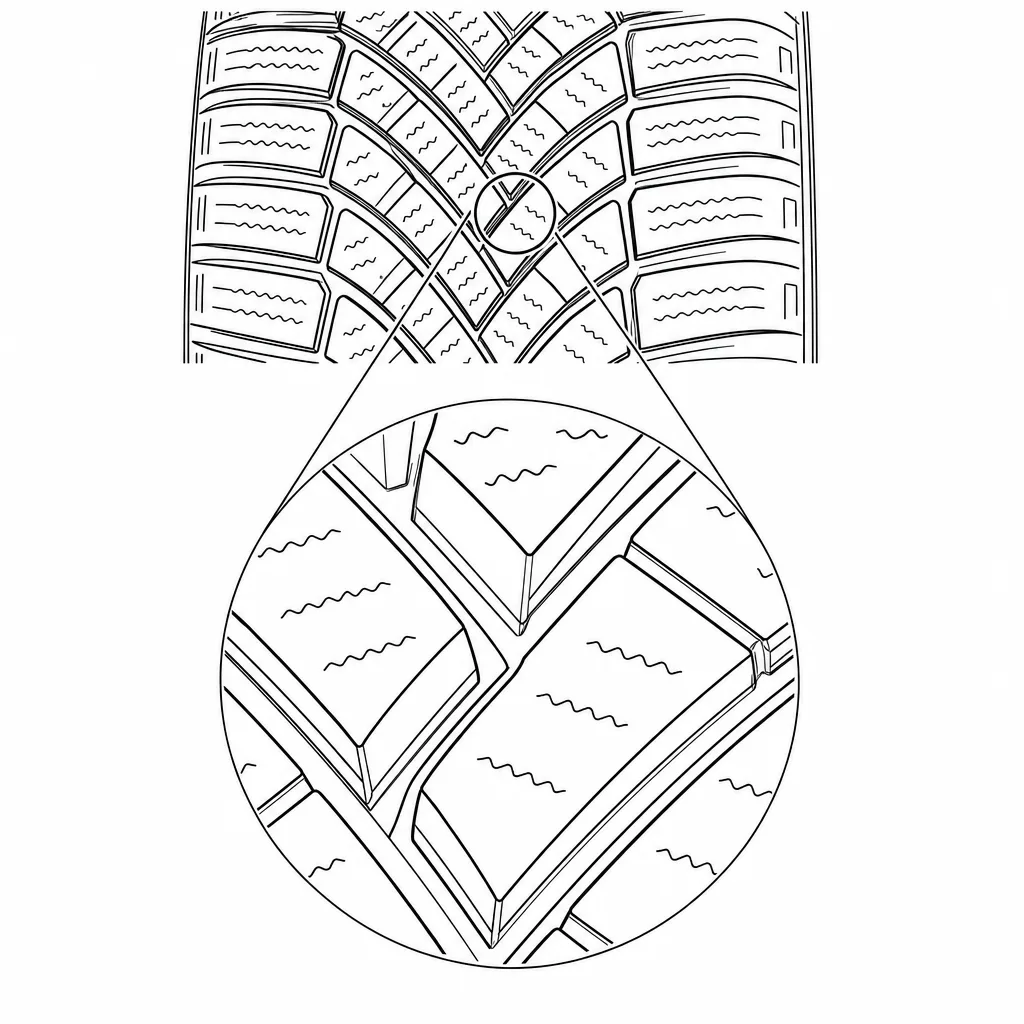 Schéma illustratif : Croisements entre sillons obliques et séparations longitudinales sinueuses