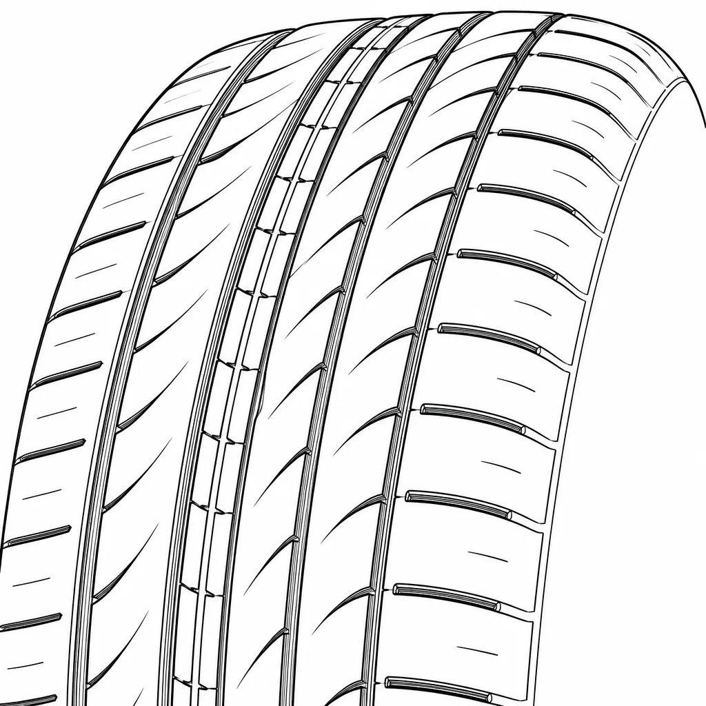 Schéma illustratif : Épaulements à fort taux de gomme, localement fendus
