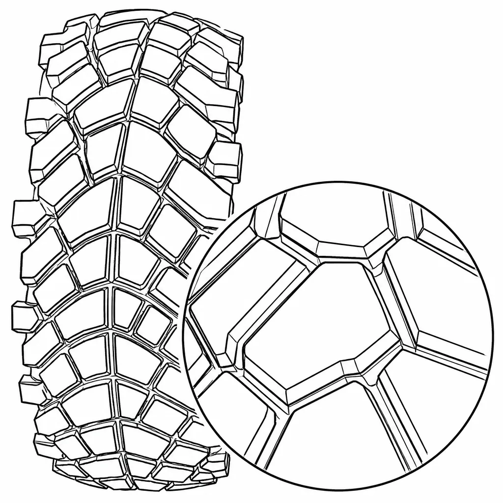 Schéma illustratif : Angles polygonaux et arêtes obliques des pavés