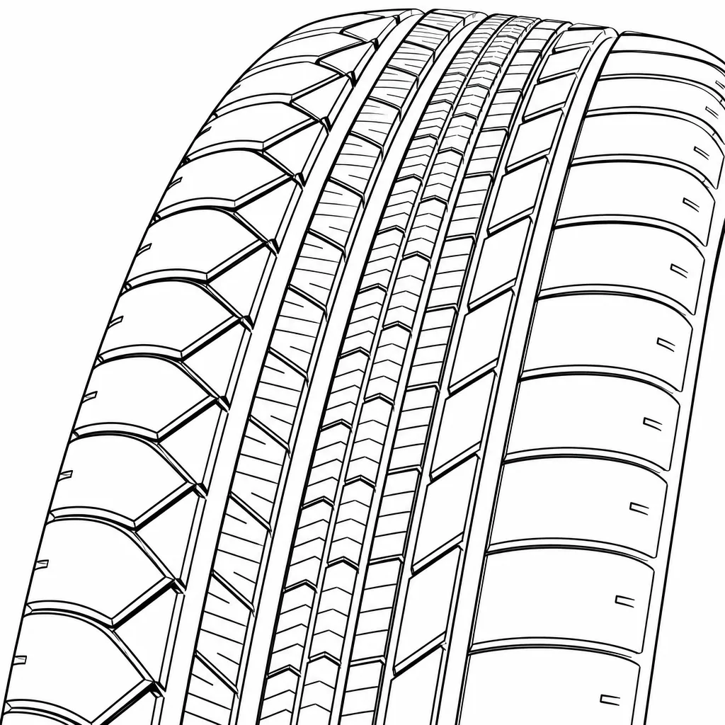 Schéma illustratif : Éléments centraux étroits divisés en petites surfaces de gomme
