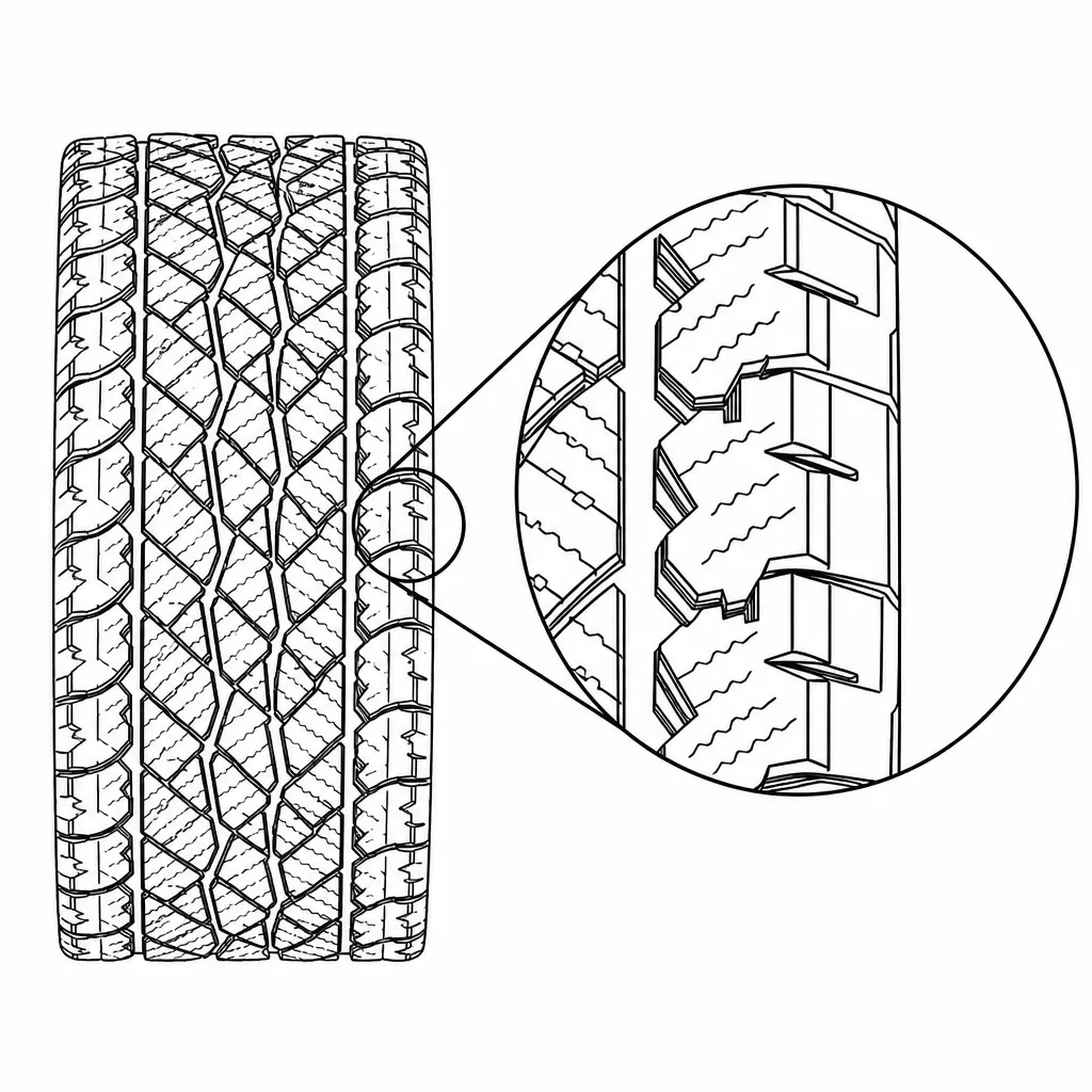 Schéma illustratif : Épaules à faible continuité de gomme