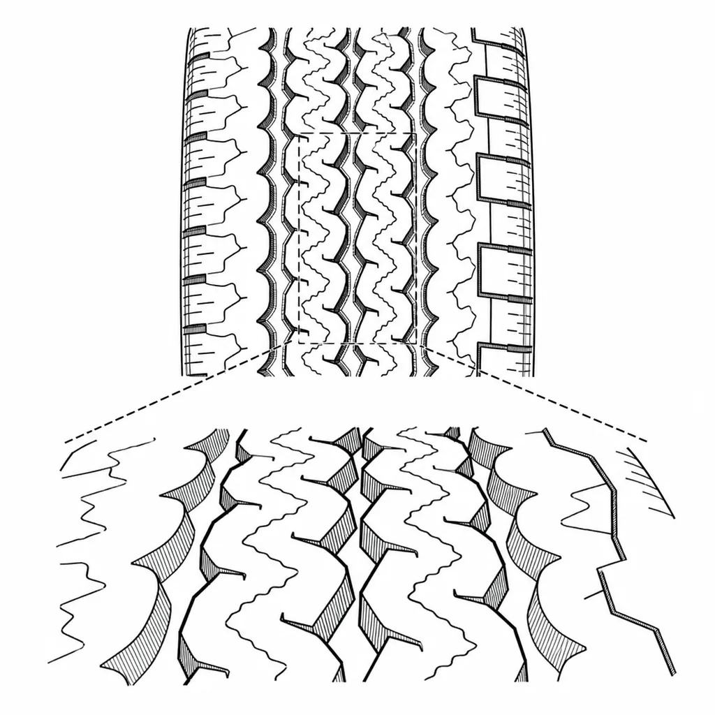 Schéma illustratif : Zone axiale étroite composée d’éléments imbriqués
