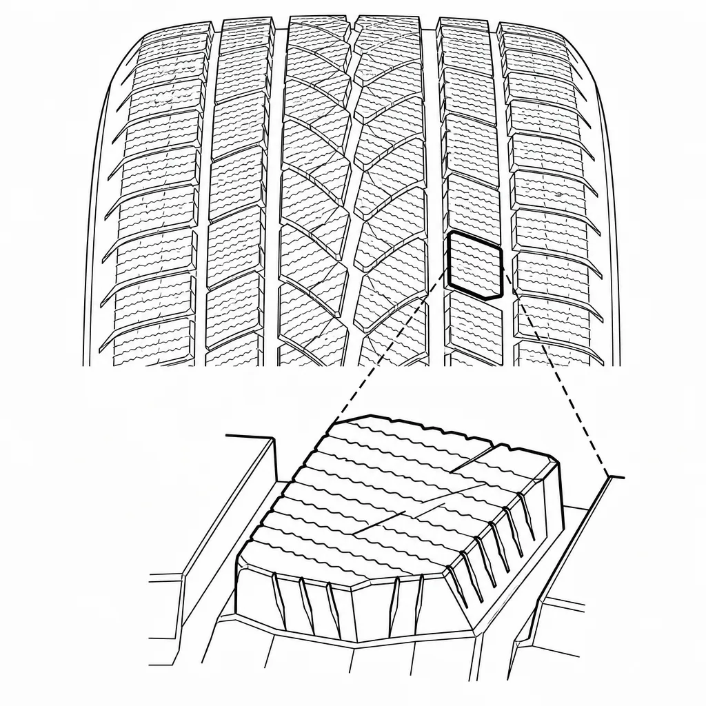 Schéma illustratif : Forte densité de lamelles transversales et obliques