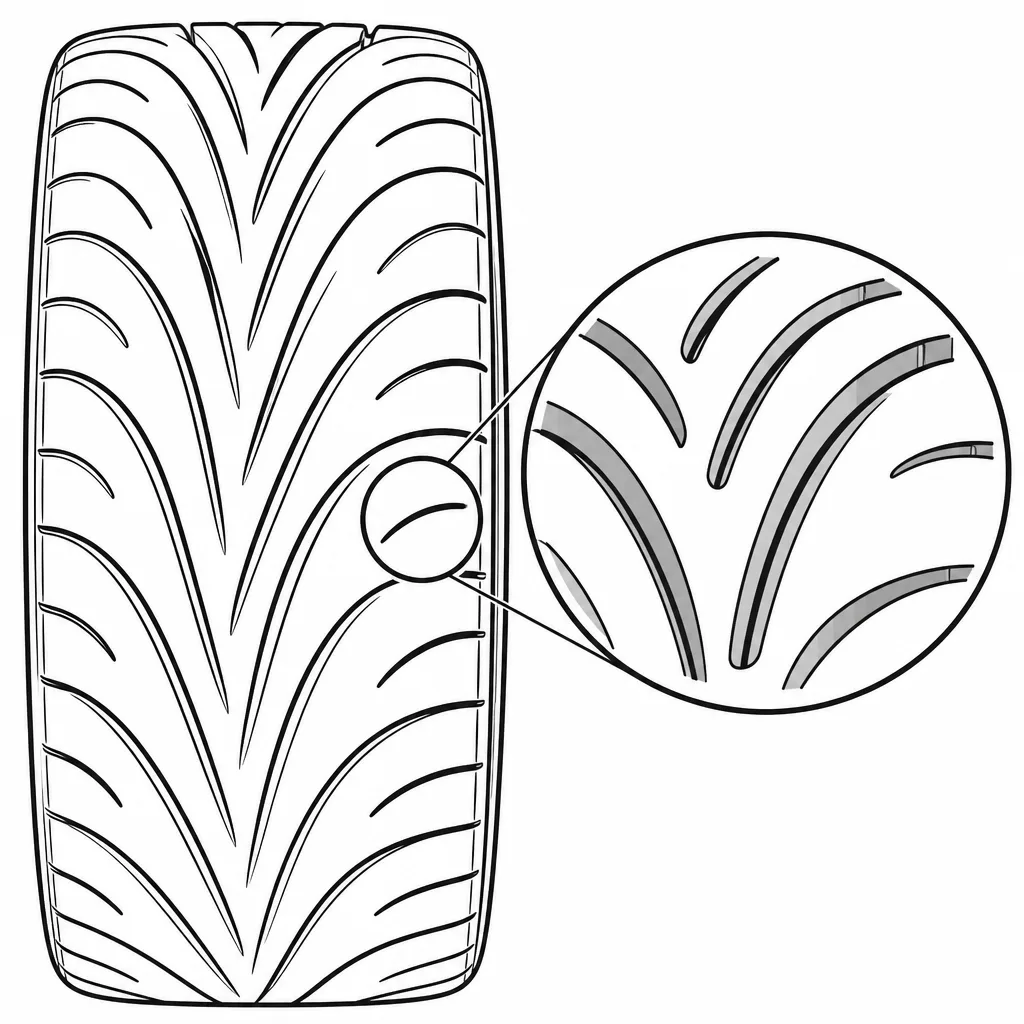 Schéma illustratif : Sillons secondaires sinueux à section variable