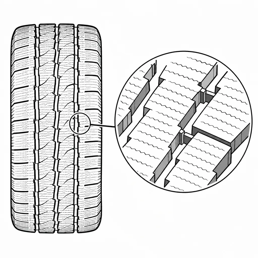 Schéma illustratif : Faible largeur des ponts de gomme subsistant entre les fines découpes