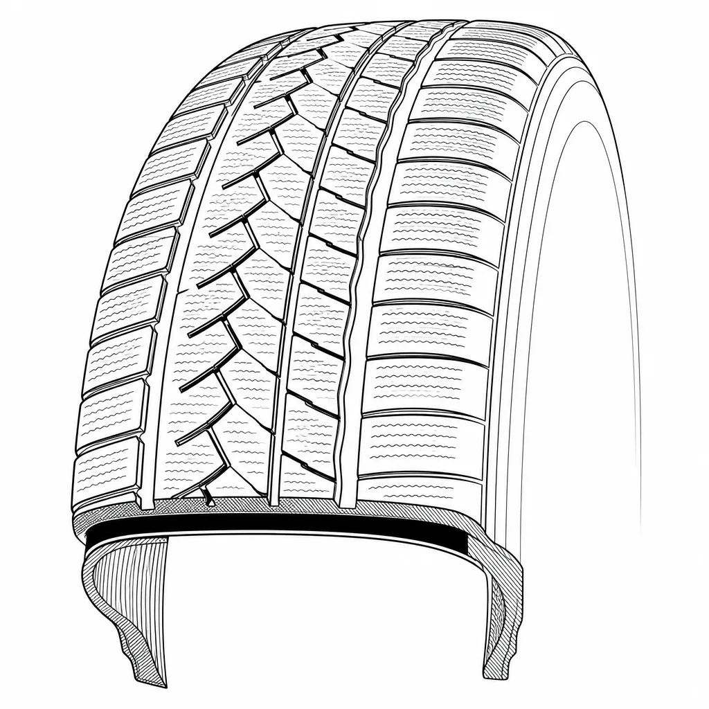 Schéma illustratif : Gradient de taux de gomme entre les deux épaules