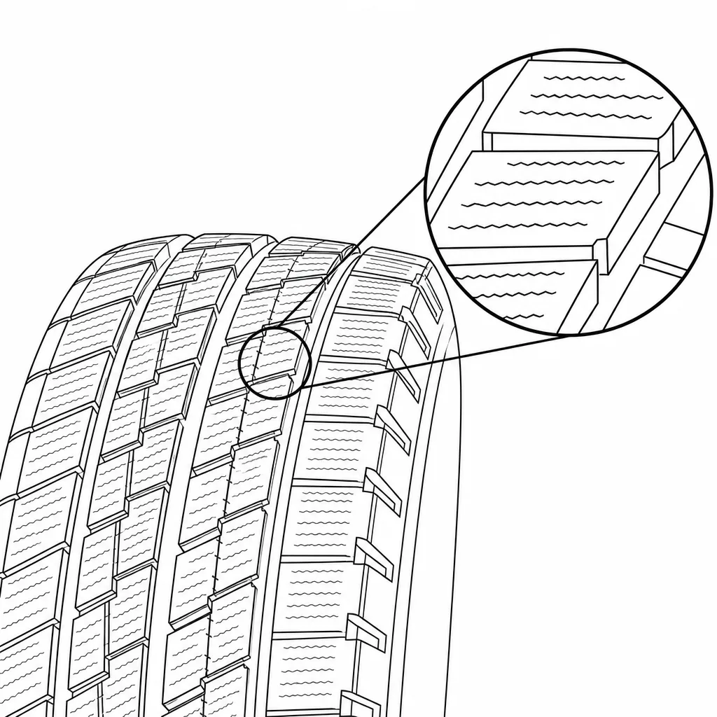 Schéma illustratif : Lamellisation de densité moyenne dans les pavés allongés