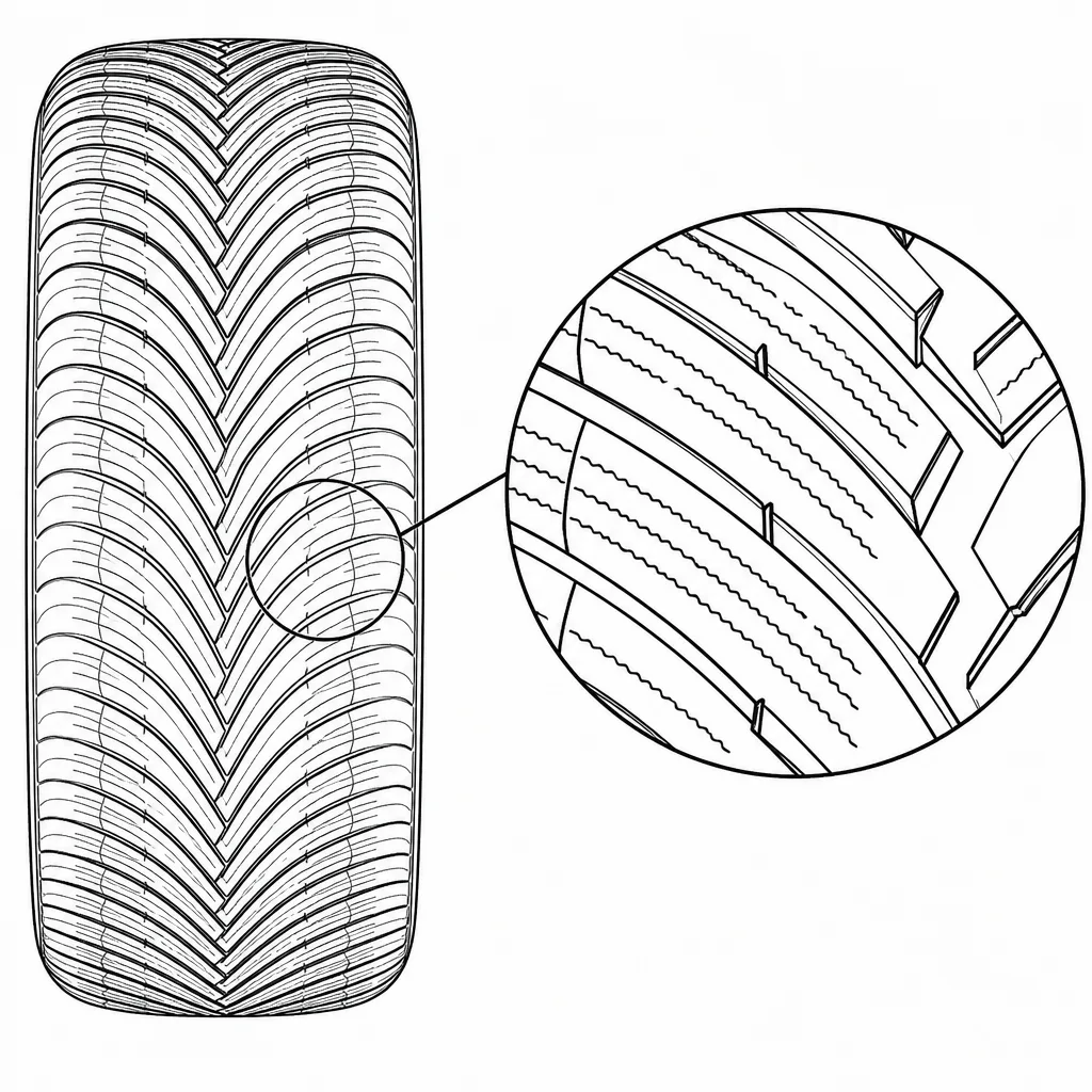 Schéma illustratif : Incisions nombreuses dans chaque segment oblique
