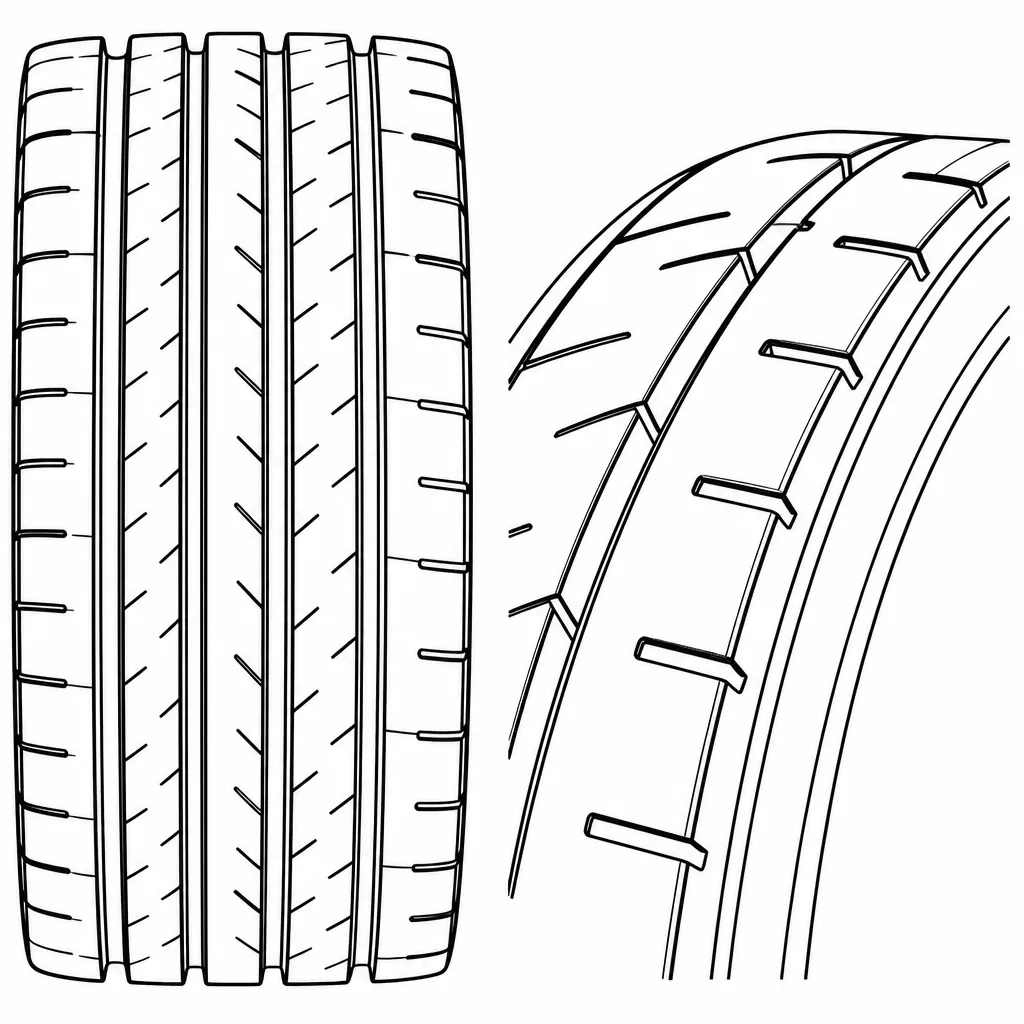Schéma illustratif : Épaules à pavés longitudinaux semi-continus munis d’encoches latérales