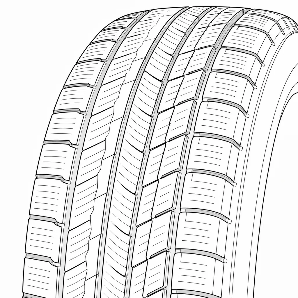 Schéma illustratif : Pavés intermédiaires allongés à largeur variable