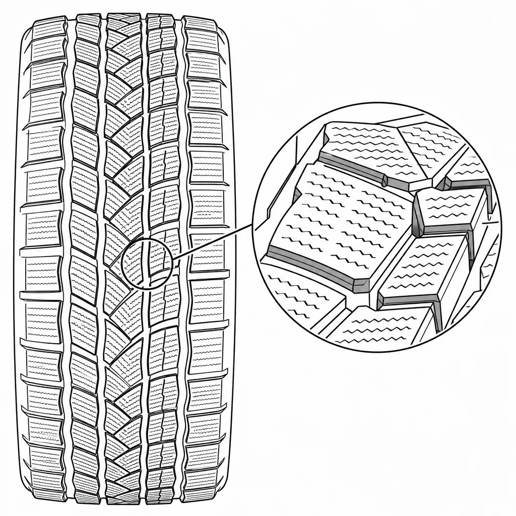 Schéma illustratif : Forte densité de lamelles en zigzag et légèrement obliques