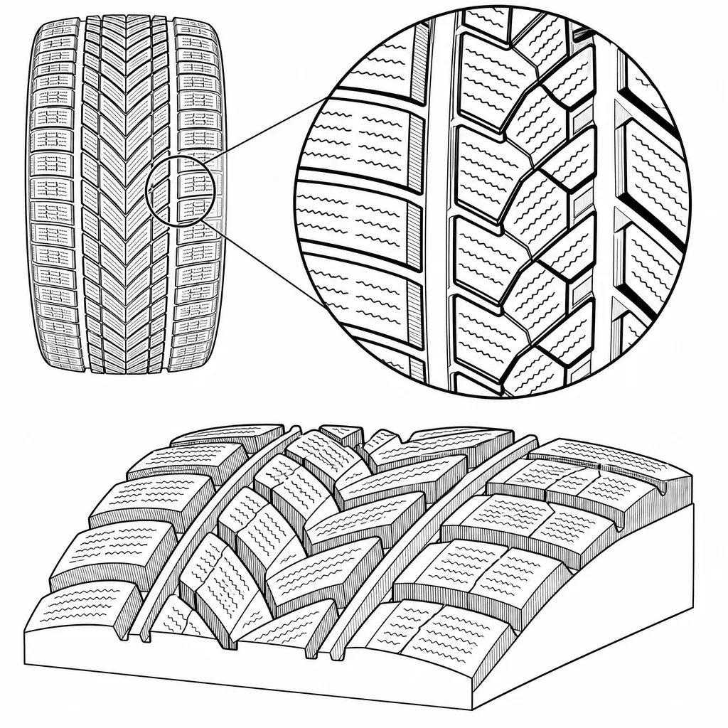 Schéma illustratif : Blocs polygonaux intermédiaires fortement découpés