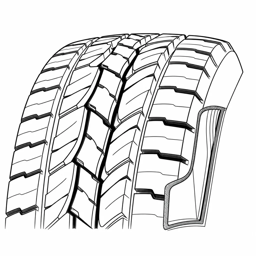 Schéma illustratif : Pavés d’épaule volumineux séparés par de larges encoches obliques