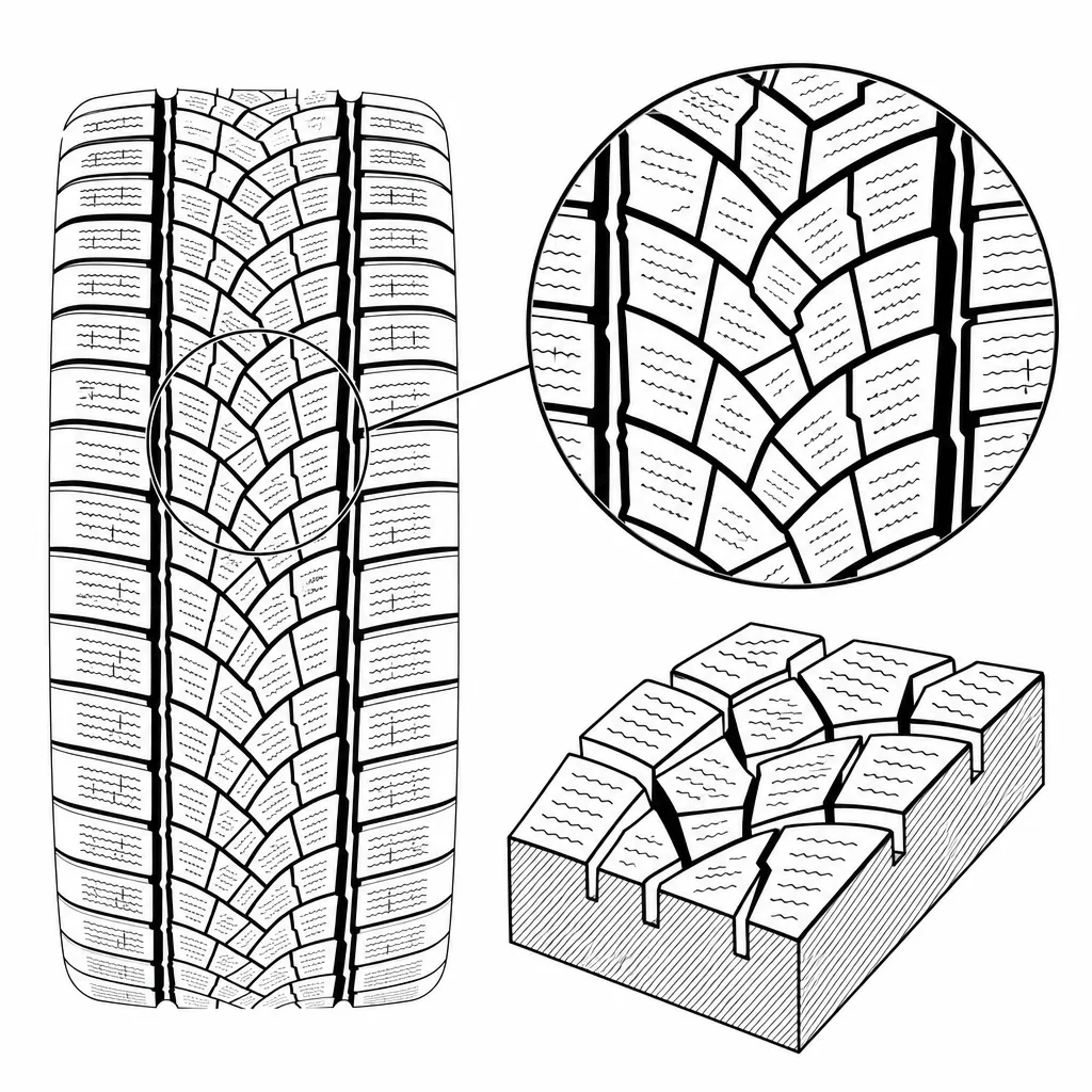 Schéma illustratif : Pavés polygonaux et trapézoïdaux imbriqués