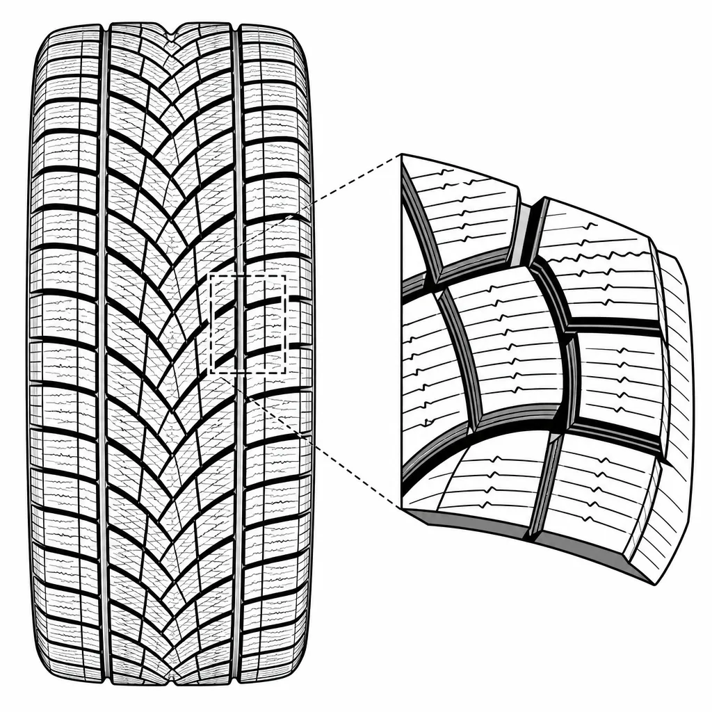 Schéma illustratif : Forte densité de lamelles transversales et obliques