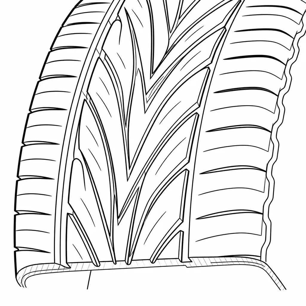 Schéma illustratif : Éléments centraux allongés terminés par des pointes