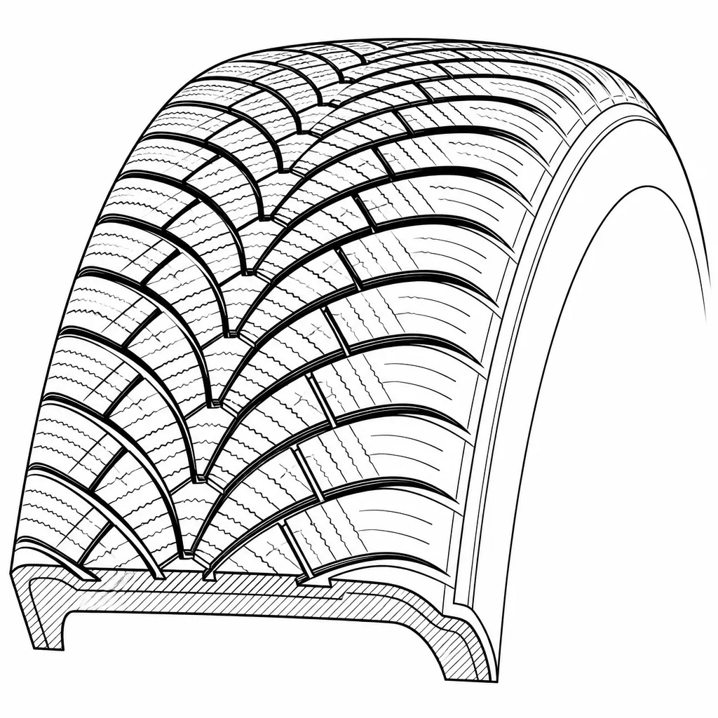 Schéma illustratif : Épaules incurvées et segmentées par des rainures obliques