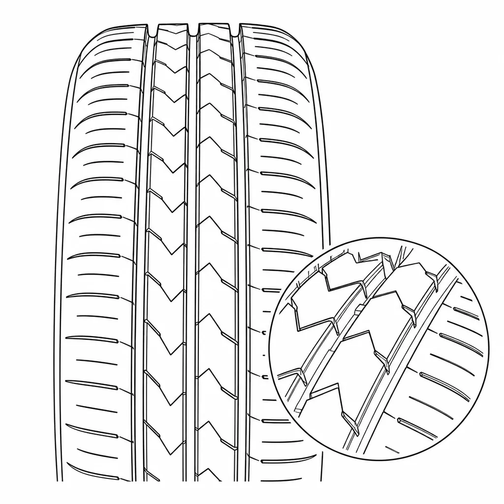 Schéma illustratif : Mise en miroir des zones de gomme de part et d’autre de l’axe