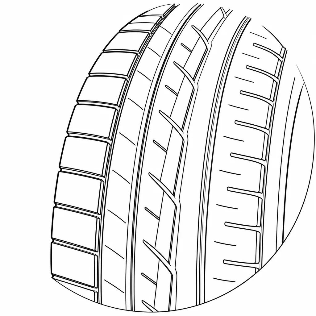 Schéma illustratif : Blocs d’épaule rectangulaires séparés par des encoches transversales ouvertes et régulières