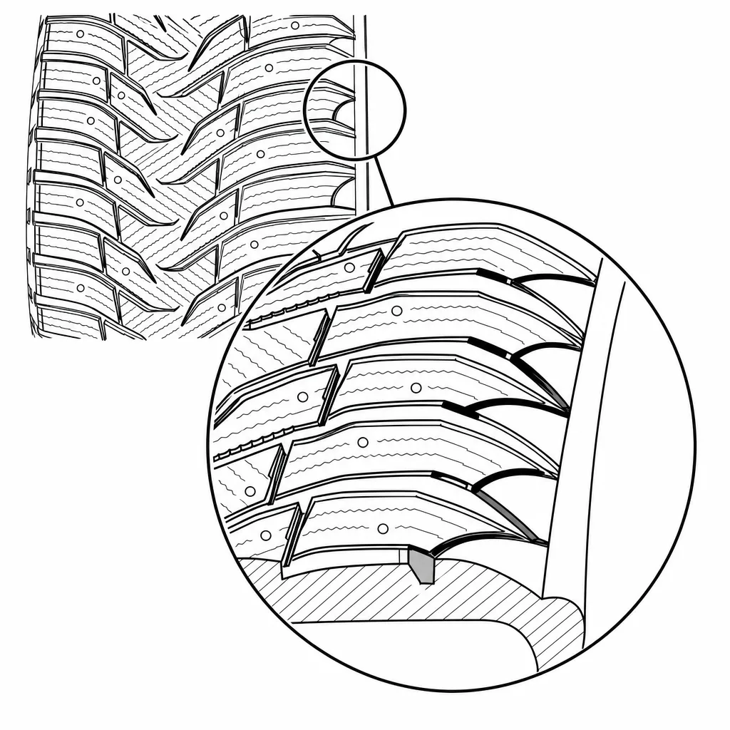 Schéma illustratif : Canaux obliques larges débouchant aux épaules